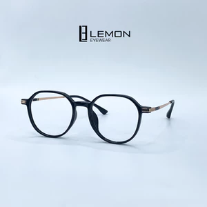 Gọng kính cận mắt tròn LemonEyewear càng kim loại thời trang unisex LE83063