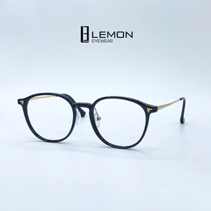 Gọng kính cận mắt tròn unisex LemonEyewear càng kim loại thời trang LE72598