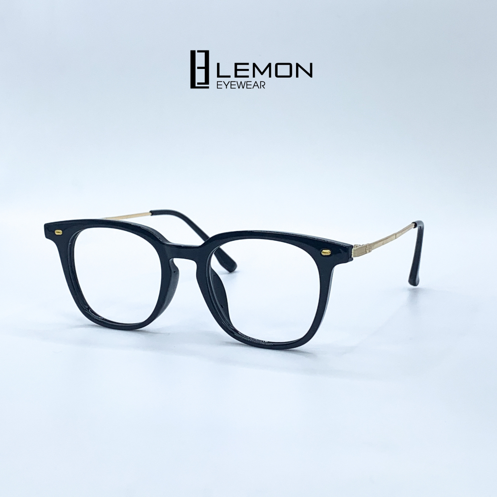Gọng kính thời trang nam nữ LemonEyewear mắt vuông vát tròn gọng kim loại dễ đeo LE1113