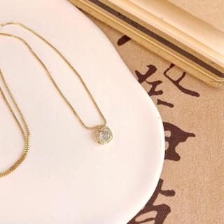 [🔥XƯỞNG SALE 8K🔥] Dây Chuyền Vòng Cổ Titan Mạ Vàng/Bạc Mặt Vuông Đính Đá Lấp Lánh Đơn Giản Sang Trọng