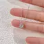 Dây Chuyền Vòng Cổ Titan Mạ Vàng/Bạc Mặt Vuông Đính Đá Lấp Lánh Đơn Giản Sang Trọng