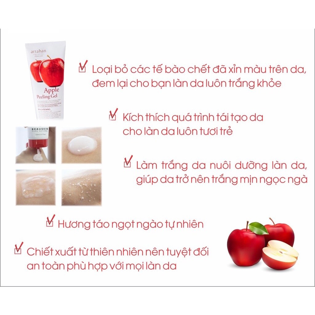Tẩy Da Chết Arrahan - Tẩy Tế Bào Chết Arrahan Peeling Gel 180ml [HÀNG CHUẨN]