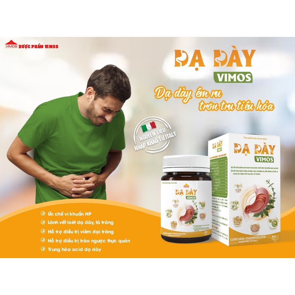 Dạ Dày Vimos thượng vị acid dạ dày đầy bụng ợ hơi ợ chua viêm loét dạ dày, đầy bụng