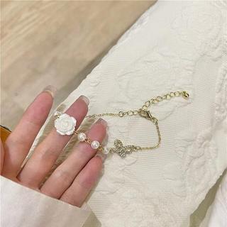 [🔥XƯỞNG SALE SẬP SÀN🔥] Vòng Tay Nữ Chuỗi Ngọc Hoa Trà Phụ Kiện Phong Cách Hàn Quốc B137