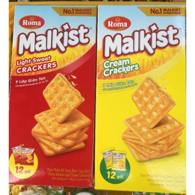 Bánh qui giòn Malkist crackers hộp 168g | Shopee Việt Nam