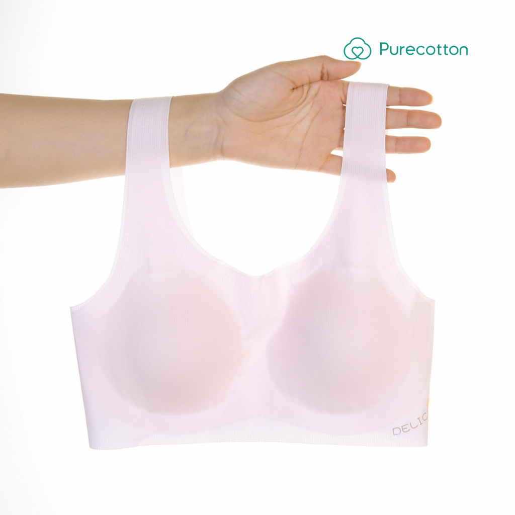 Ảnh Combo 2 áo lá học sinh không viền Purecotton chất liệu cotton cao cấp Beauty Light Bra 1