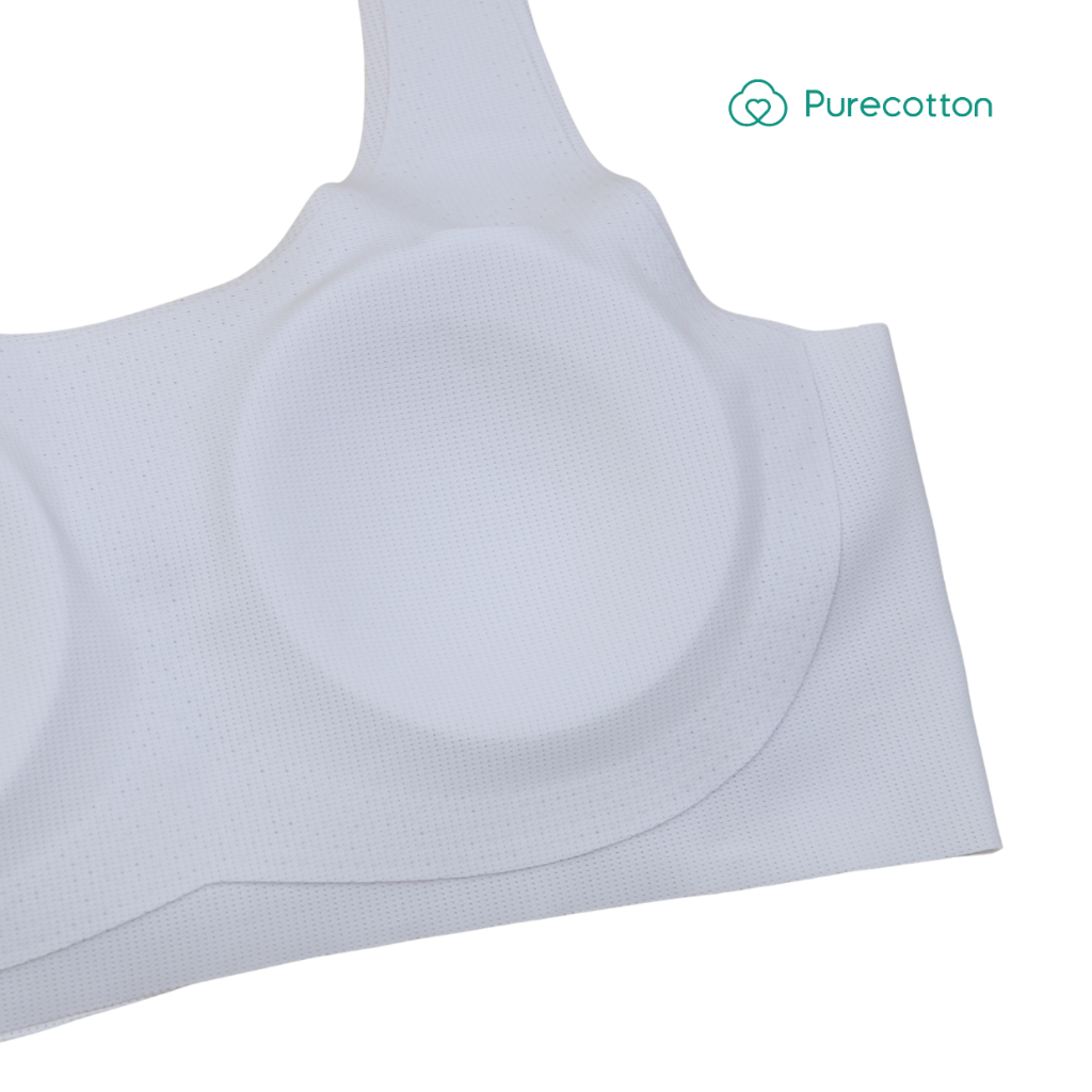 Ảnh Combo 2 áo lá học sinh không viền Purecotton chất liệu cotton cao cấp Beauty Light Bra 2