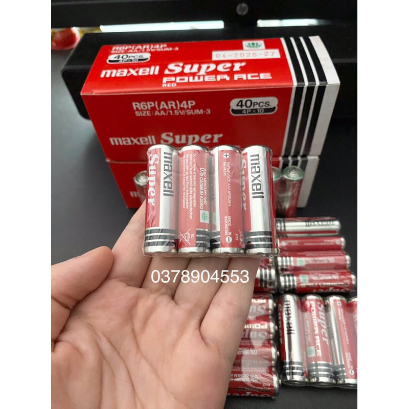 Pin Tiểu AA ( 2A ) Maxcell Super Đỏ - Vỉ 4 Viên | Shopee Việt Nam
