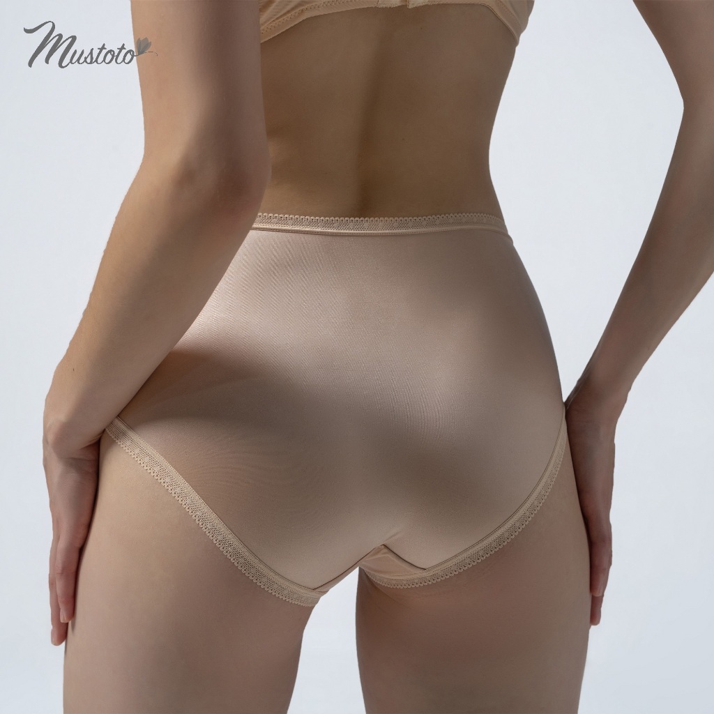 Ảnh Quần Lót Nữ Mustoto Lưng Cao Viền Ren Mềm Mịn Siêu Thoải Mái (MQ31) 2