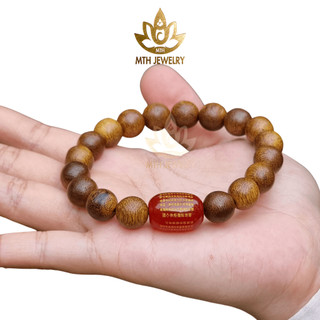 Vòng Tay Trầm Hương Tròn Đơn/108 Hạt Trầm Tốc Việt Mix Charm Bát Nhã Tâm Kinh - Mộc Trầm Hương MTH