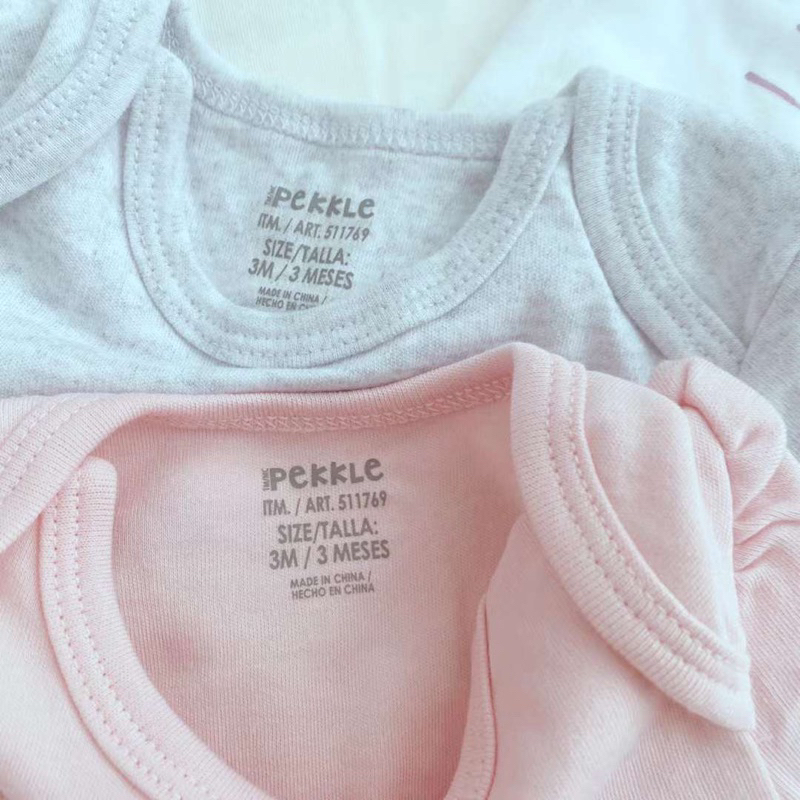 [MD37] link212/18-18/24M Body suit/ áo liền thân ngắn tay PeKKLe cotton organic xuất xịn