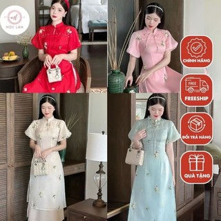ÁO DÀI  cách tân 4 tà thêu hoa(35 kg den 45 kg