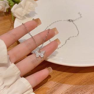[🔥XƯỞNG SALE 11K🔥] Dây Chuyền Vòng Cổ Titan Mạ Vàng/Bạc Không Gỉ Hồ Điệp Đính Đá Cao Cấp Lấp Lánh