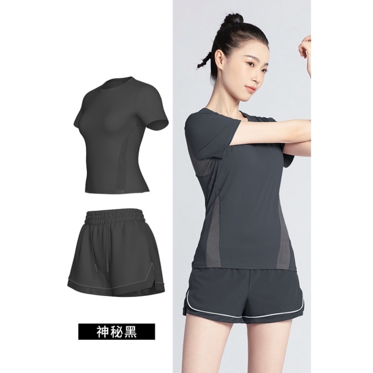 Bộ đồ tập gym nữ LUHAZO vải thoáng mát co dãn 4 chiều nâng mông quần áo đồ tập yoga nữ tôn dáng YJDKSW T6T101 spe