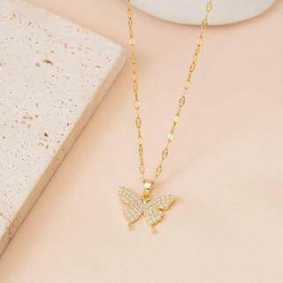 [🔥XƯỞNG SALE 11K🔥] Dây Chuyền Vòng Cổ Titan Mạ Vàng/Bạc Không Gỉ Hồ Điệp Đính Đá Cao Cấp Lấp Lánh