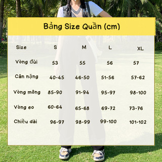 Quần Kaki Nữ trơn Cạp Cao Jean Trắng ống rộng dáng suông đứng Avo Avocado chất Kaki Bò Dáng dài Lưng Cao