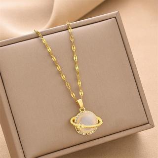 [🔥XƯỞNG SALE SẬP SÀN🔥] Dây Chuyền Mạ Vàng Đính Đá Mắt Mèo Phong Cách Hình Học Thời Trang N266