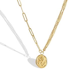 [🔥XƯỞNG SALE SẬP SÀN🔥] Dây Chuyền Hợp Kim Mạ Vàng Đồng Tiền Mặt Hoa Cá Tính Thời Trang N219