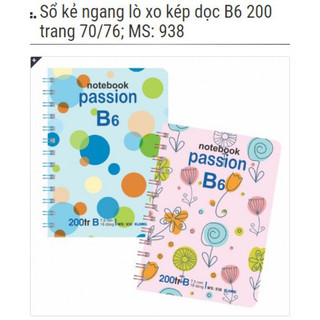 KLONG - Sổ kẻ ngang lò xo kép dọc B6 - 200 trang 70/76; MS: 938 🐻🌸