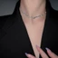 Vòng Cổ Dây Chuyền Choker Đính Đá Đi Tiệc Sang Trọng