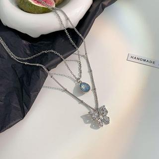 [🔥XƯỞNG SALE SẬP SÀN🔥] Set Dây Chuyền Hình Giọt Nước Màu Xanh/ Cánh Bướm Đính Đá Zircon Cổ Điển N268