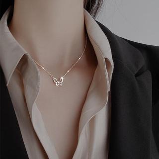 [🔥XƯỞNG SALE 8K 🔥] Dây Chuyền Vòng Cổ Nữ Hợp Kim Mạ Vàng, Bạc Mặt Hồ Điệp Nạm Đá
