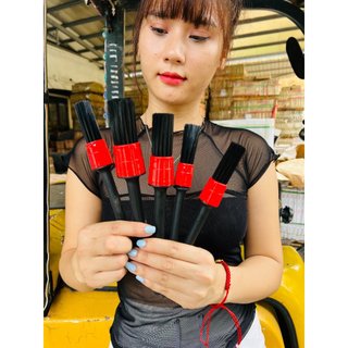 Bộ 5 Chổi Cọ Vệ Sinh Xe Ô Tô Đa Năng - Cọ Rửa Khoang Máy, Mâm Xe, Nội Thất