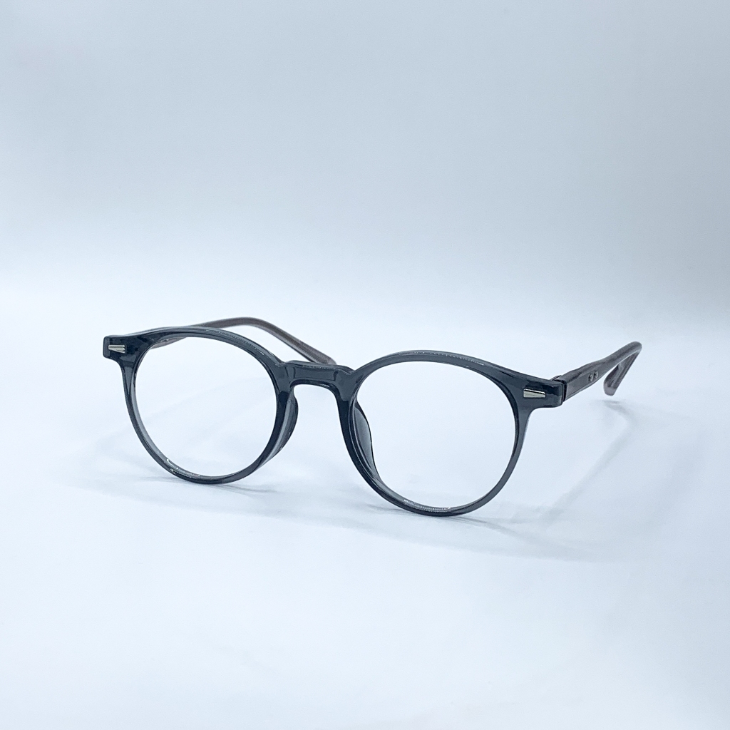 Gọng Kính Cận, Giả Cận Unisex LemonEyewear Mắt Tròn Nhựa Cứng Càng Kim Loại LE7158