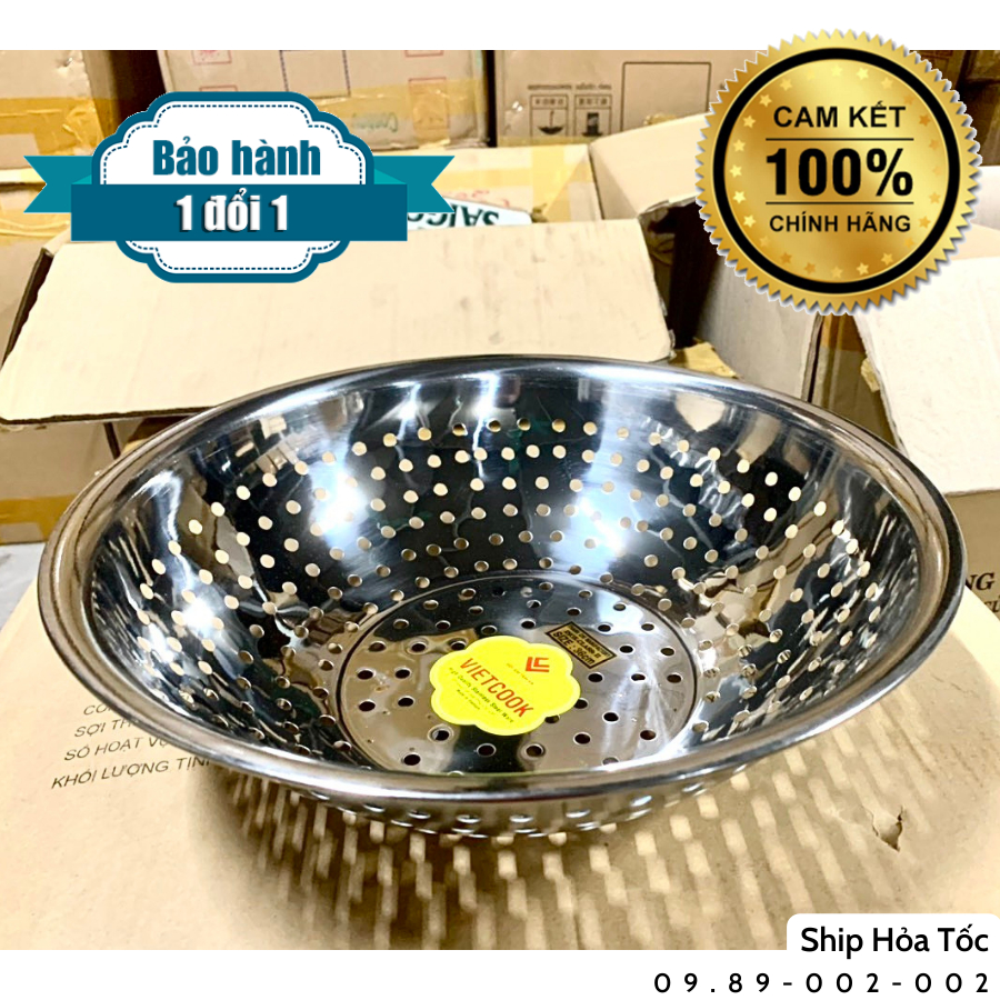 [Size 30-40] Rổ inox cao cấp, rổ inox lỗ to 7 ly đủ size 32 cm, 20 đến ...