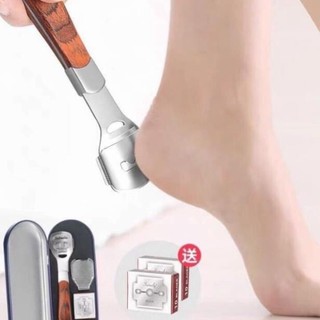 Bàn chải chà gót chân 2 đầu 4 trong 1,Dụng cụ chà gót chân tẩy da chết đá bọt khô