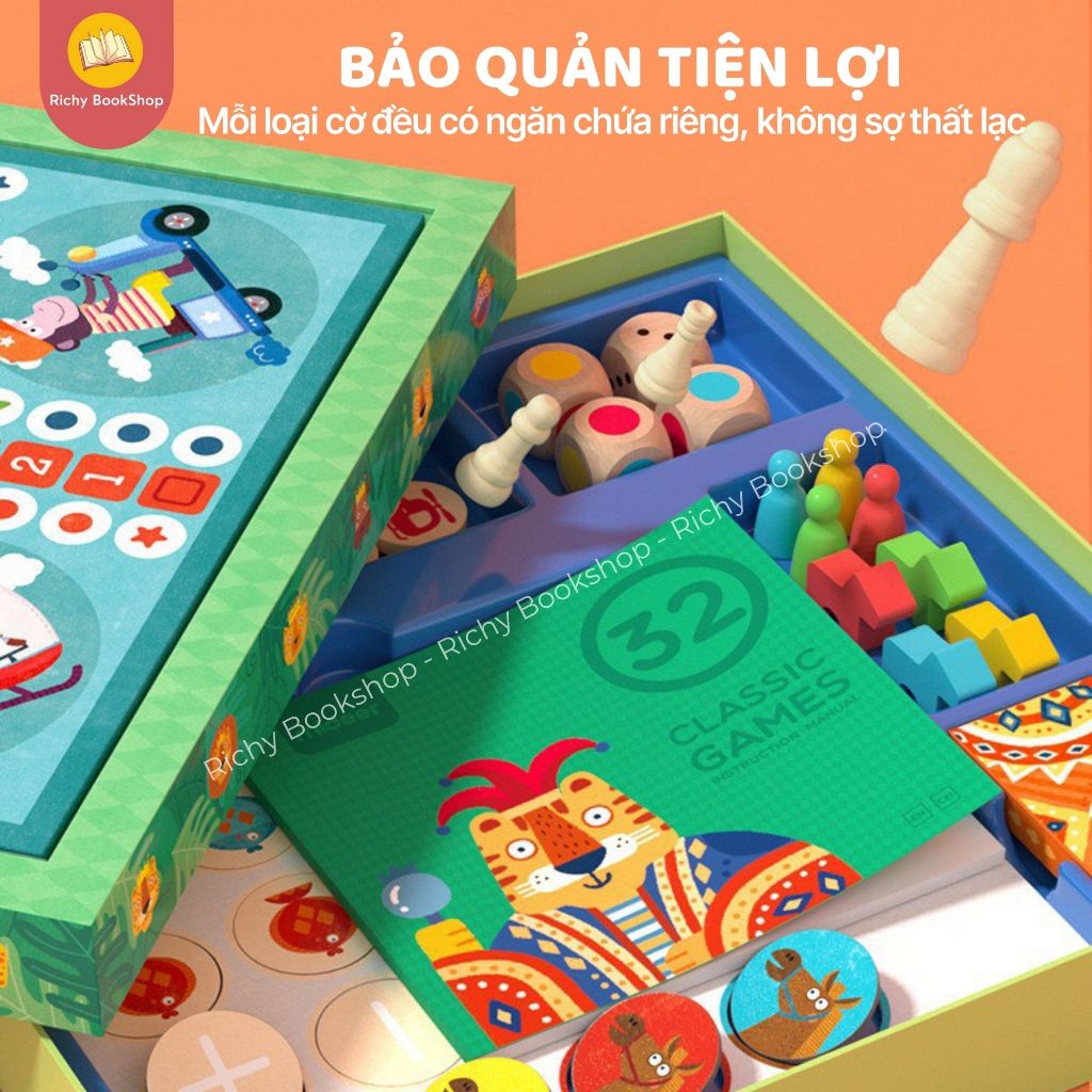 Đồ chơi Cờ cổ điển Game Mideer Classic Games 32 In 1