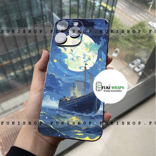 Tấm dán Skin Mặt Sau Thuyền Buồm MS03 FULL VIỀN 14 pro max , 13 pro max ,12 pro max , 11 pro max , xs max - FukiShop