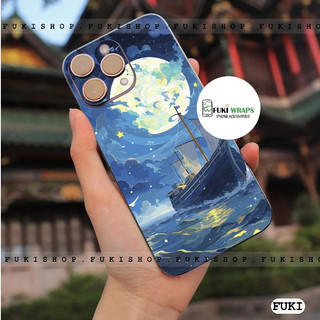 Tấm dán Skin Mặt Sau Thuyền Buồm MS03 FULL VIỀN 14 pro max , 13 pro max ,12 pro max , 11 pro max , xs max - FukiShop