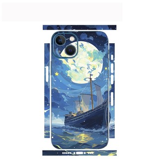 Tấm dán Skin Mặt Sau Thuyền Buồm MS03 FULL VIỀN 14 pro max , 13 pro max ,12 pro max , 11 pro max , xs max - FukiShop