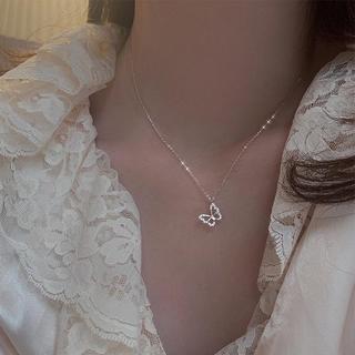 [🔥XƯỞNG SALE 6K 🔥] VÒNG CỔ BẠC MẶT HỒ ĐIỆP XINH XẮN THANH LỊCH CHO NỮ N113