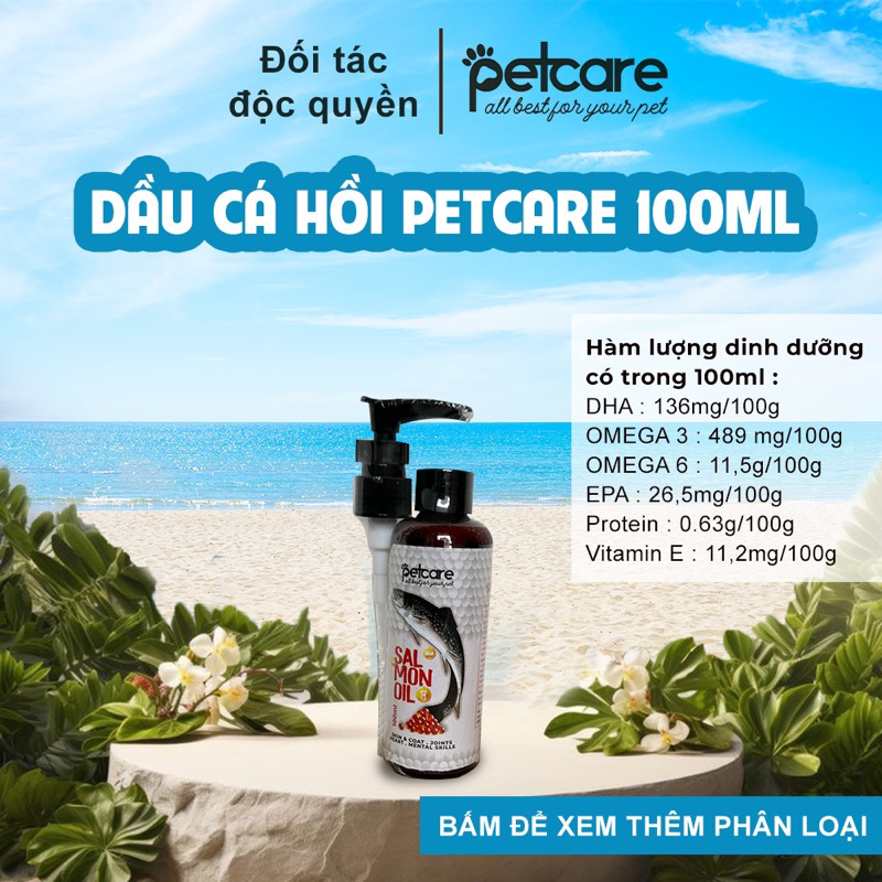 Tinh Dầu Cá Hồi PetCare ( 5000MG OMEGA 3 ) 100ml