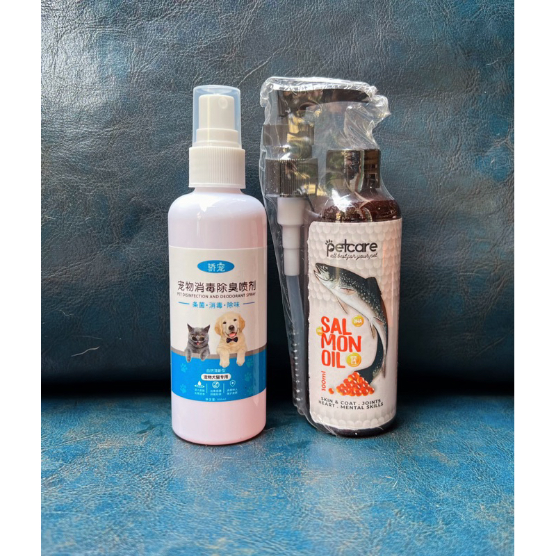 C5_Combo Trải Nghiệm 1 Dầu Cá Hồi 100ml + 1 Xịt khử mùi,khử khuẩn 100ml