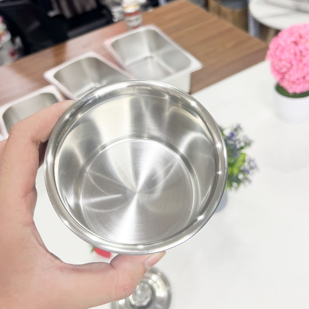 Thố tròn inox - âu trộn inox đựng gia vị - thực phẩm có nắp (dày 1.0mm ...