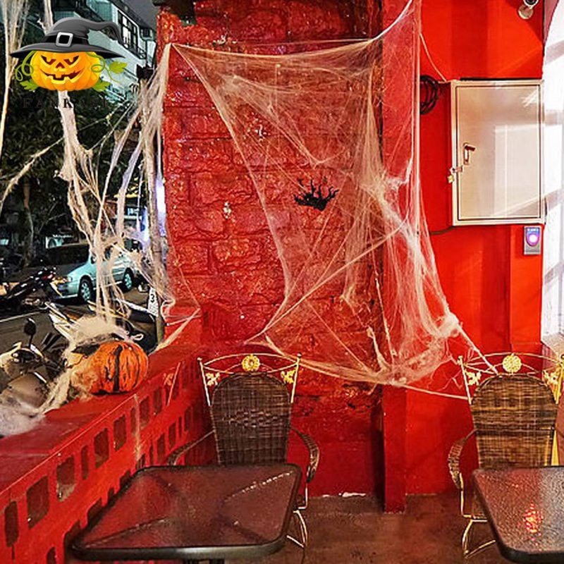 Tơ nhện kèm Nhện giả trang trí Halloween