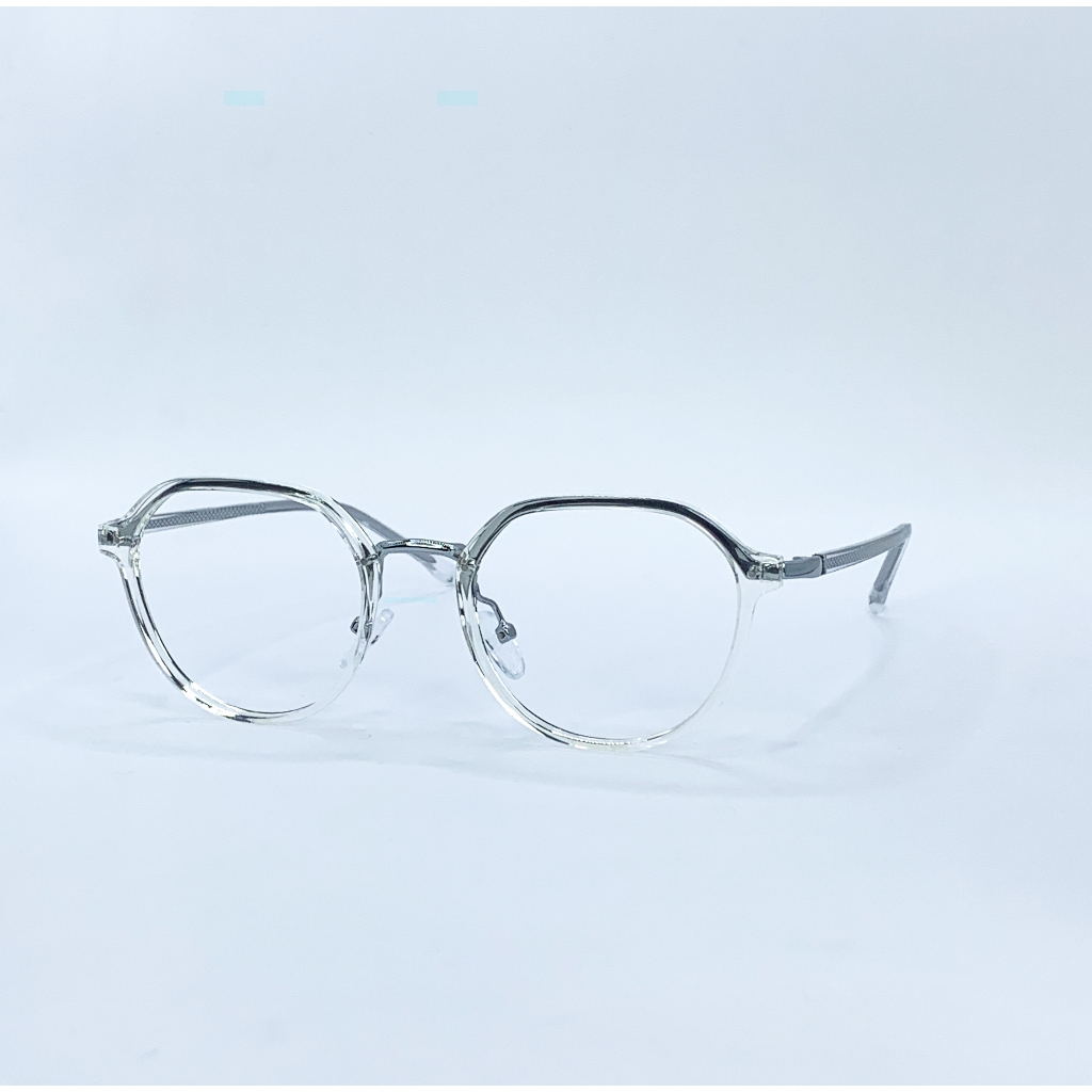 Gọng kính cận mắt tròn LemonEyewear unisex chất liệu nhựa có cốt kim loại cực đẹp LE2366