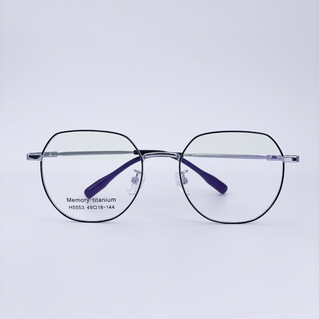 Gọng kính cận titan không rỉ LemonEyewear nam nữ dáng mắt đa giác thời trang LE5553
