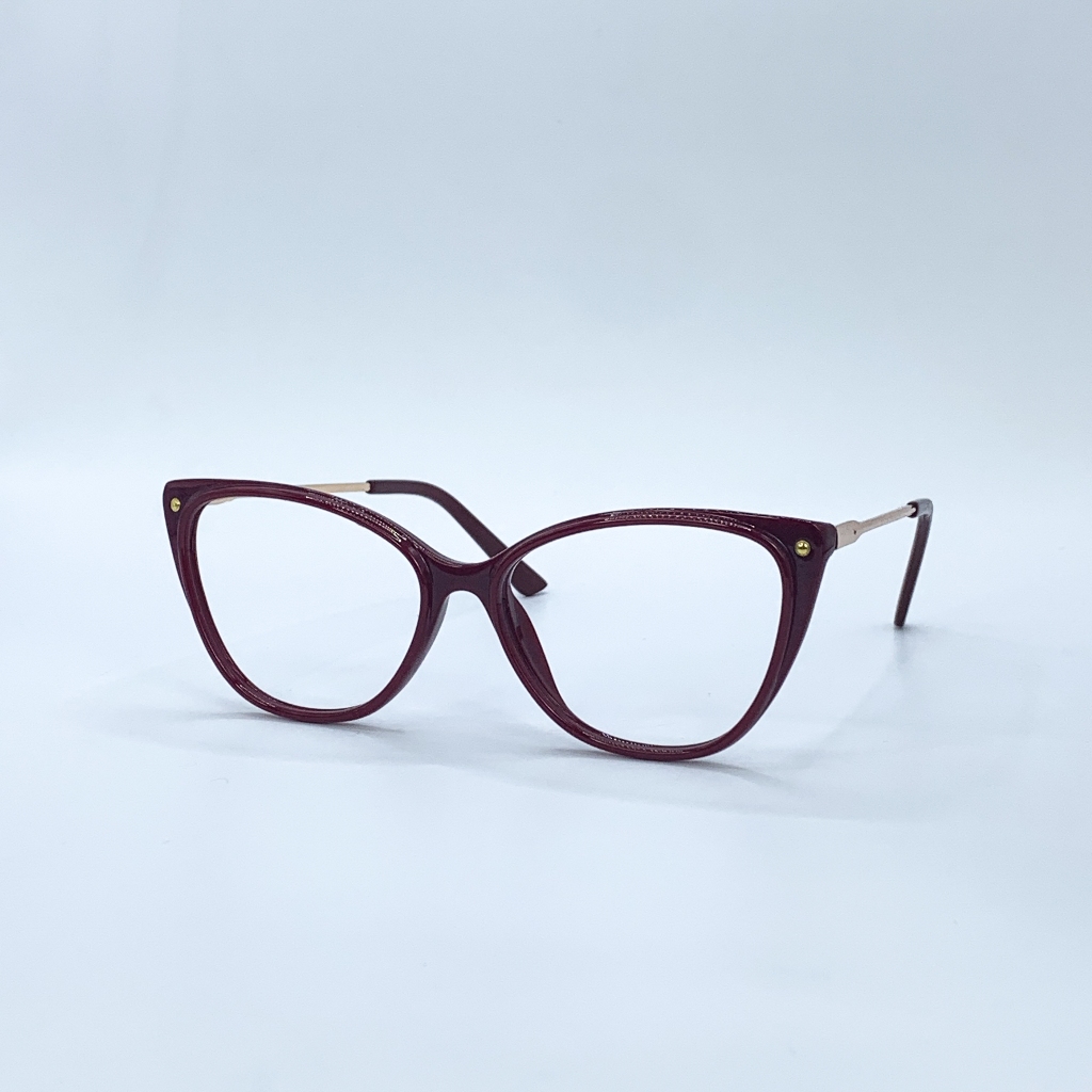 Gọng kính mắt mèo, kính cận nữ thời trang cá tính LemonEyewear chốt lò xo cao cấp LE87008