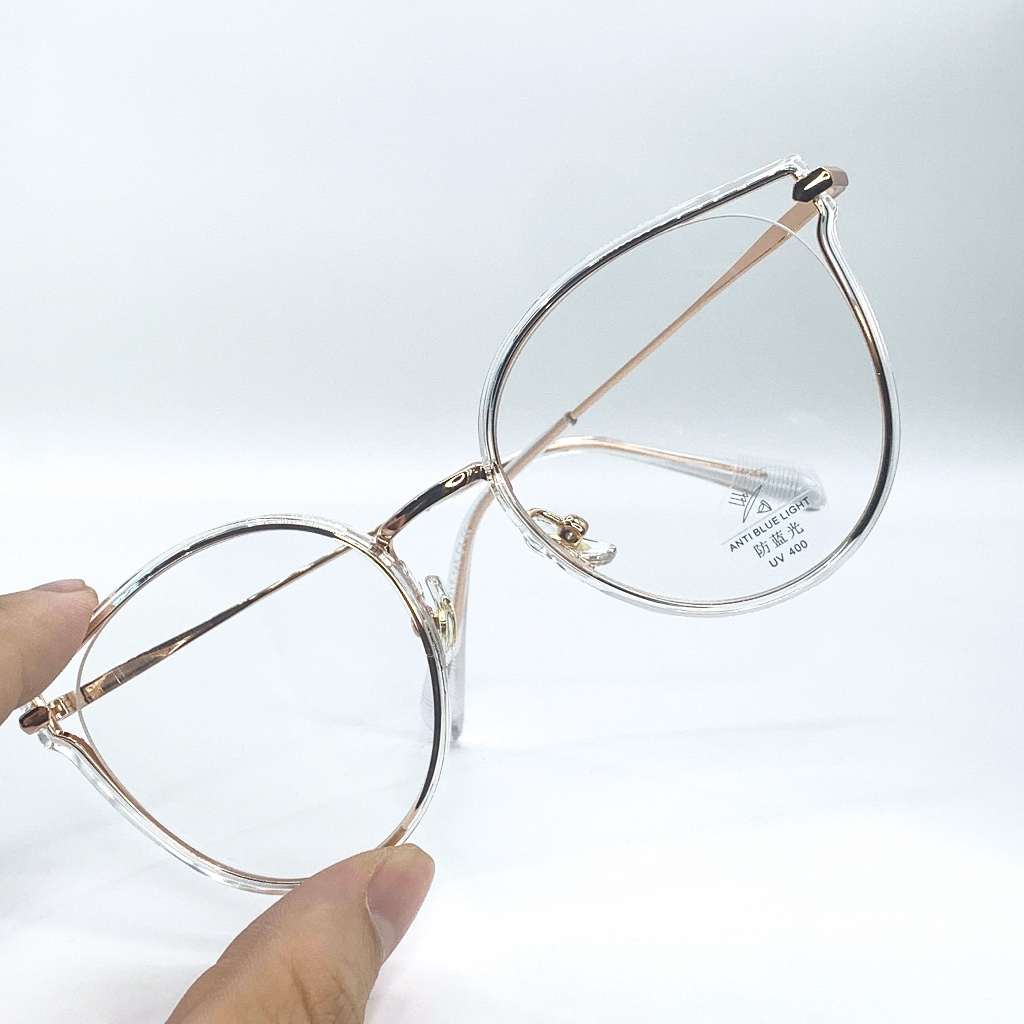 Gọng Kính Cận Mắt Mèo Nữ Kiểu Dáng Thời Trang LemonEyewear Chất Liệu Kim Loại LE2291