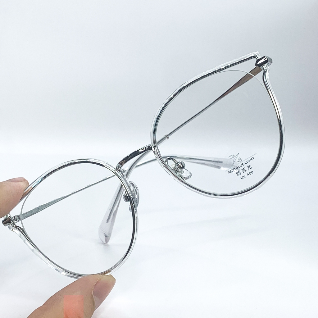 Gọng Kính Cận Mắt Mèo Nữ Kiểu Dáng Thời Trang LemonEyewear Chất Liệu Kim Loại LE2291