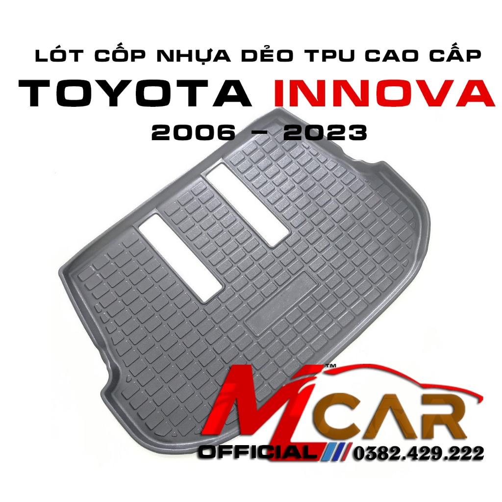 Lót cốp nhựa dẻo xe Toyota #Innova 2006 2012, 2014 - 2016, 2017- 2023 ...