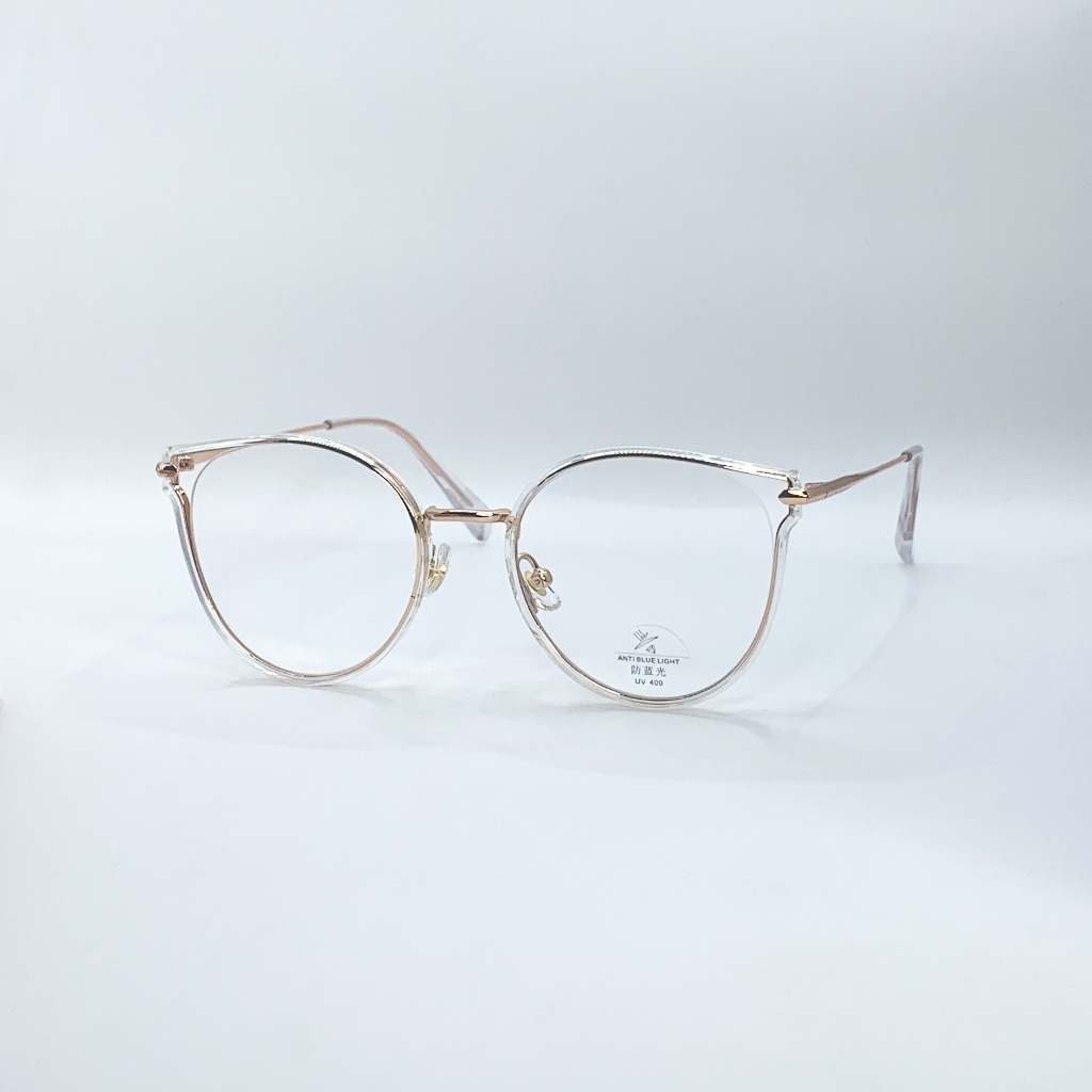Gọng Kính Cận Mắt Mèo Nữ Kiểu Dáng Thời Trang LemonEyewear Chất Liệu Kim Loại LE2291