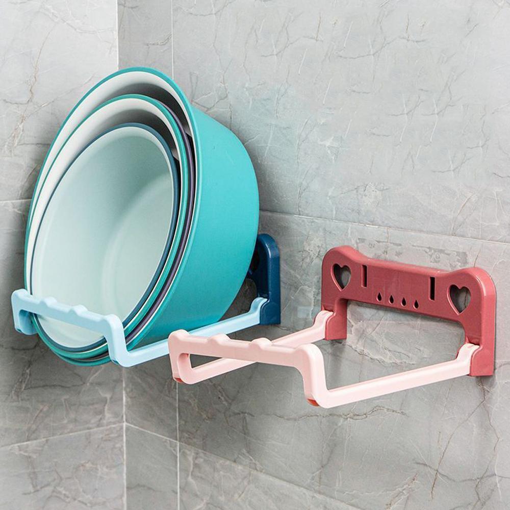 Giá Treo Thau Chậu Nhà Tắm Gắn Tường Đa Năng, Chịu Tải 5KG, Giá Để Đồ Tiện Lợi Có Thể Gấp Gọn