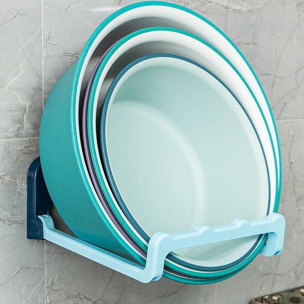 Giá Treo Thau Chậu Nhà Tắm Gắn Tường Đa Năng, Chịu Tải 5KG, Giá Để Đồ Tiện Lợi Có Thể Gấp Gọn