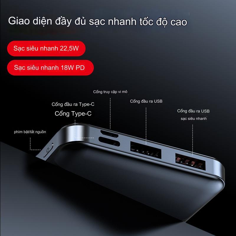 Sạc Dự Phòng CPBN 046 10000MAH - Sạc Nhanh 24W - Sạc 2 Máy - Chính Hãng HD Design