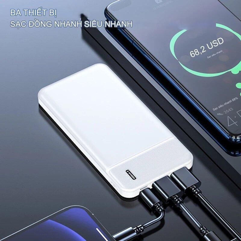 Sạc Dự Phòng CPBN 046 10000MAH - Sạc Nhanh 24W - Sạc 2 Máy - Chính Hãng HD Design
